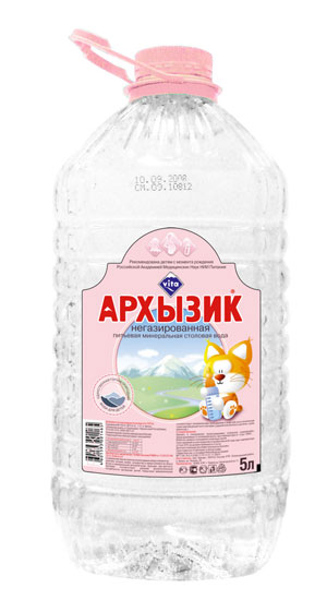 Детская природная питьевая вода "Архызик"