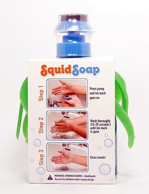"Умная" упаковка мыла Squid Soap