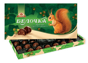 Конфеты "Белочка" в коробке