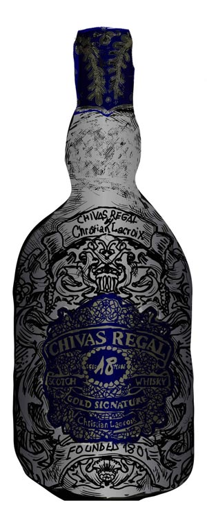 Chivas Regal 12 YO в дизайнерской бутылке от Кристиана Лакруа