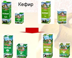 Кефир "Домик в деревне" в обновленной упаковке