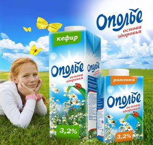 Молочные продукты "Ополье" в обновленной упаковке
