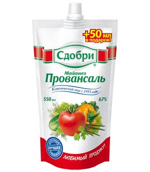 Майонез "Сдобри" в обновленной упаковке
