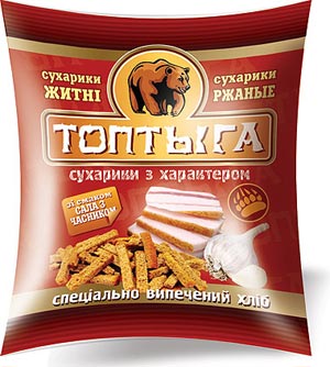 Сухарики "Топтыга" в обновленной упаковке