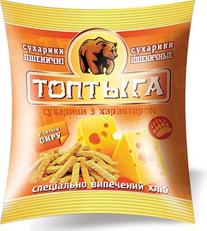 Сухарики "Топтыга" в обновленной упаковке