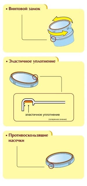 Пластиковые банки "Винтаж" с завинчивающимися крышками