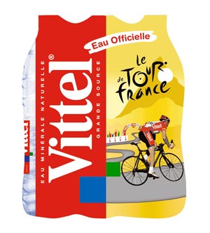 Vittel - официальная вода велогонки Tour de France 2009