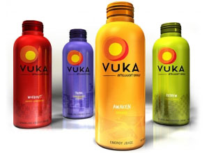 Энергетические напитки Vuka в алюминиевой бутылке