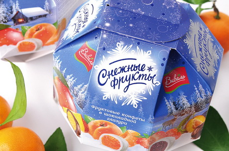 Конфеты в снегу