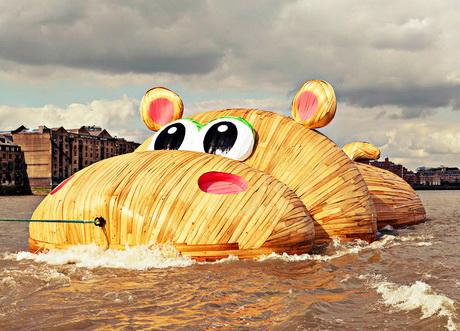 Деревянный бегемотик